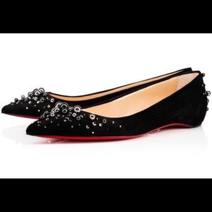 Candiflat flat veau velours louboutin flats